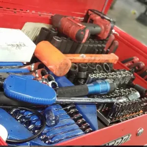 A set of auto repair tools