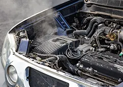 Overheating car engine